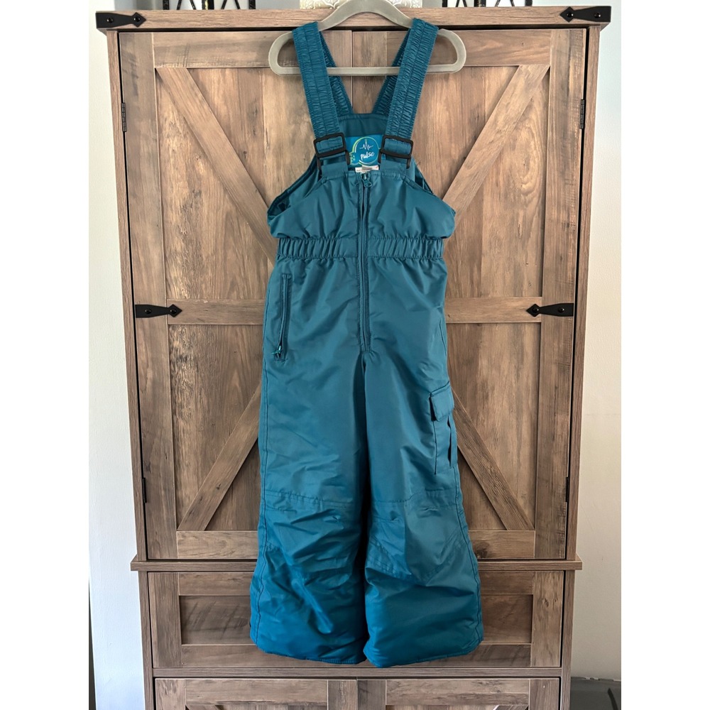Pulse Toddler 4T Snow Bibs Teal Blue Insulated Winter Overalls Ski Pants